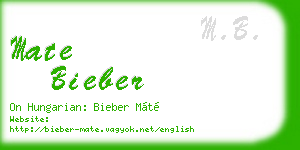 mate bieber business card